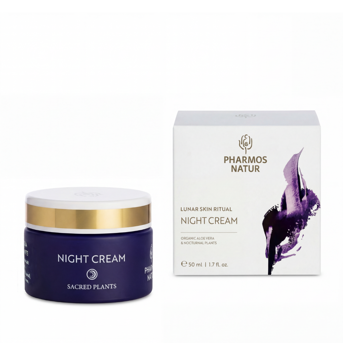 Night Cream Gesichtscreme mit Bio Aloe Vera, Schwarzem Sesam Ursamenöl und Bakuchiol für die nächtliche Gesichtspflege