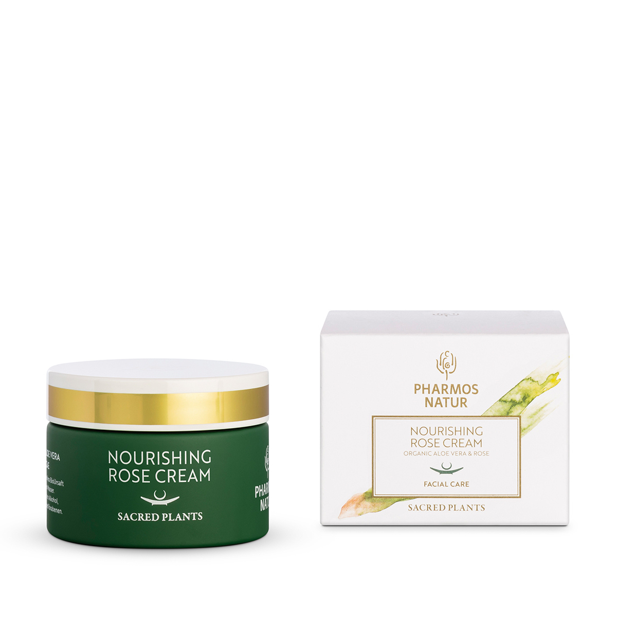 Nourishing Rose Cream Gesichtscreme mit Bio Aloe Vera, Damaszener Rose und Jojobaöl für die tägliche Gesichtspflege