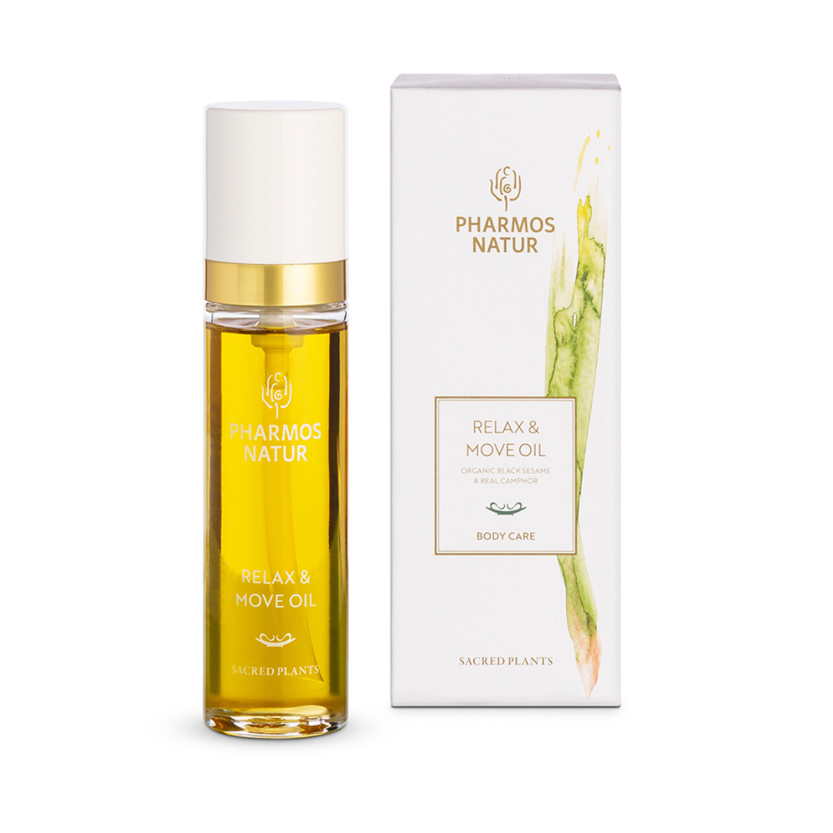 Relax & Move Oil Körperöl mit Schwarzem Sesam Ursamen, Kampfer und Ajowan für Massage und Körperpflege