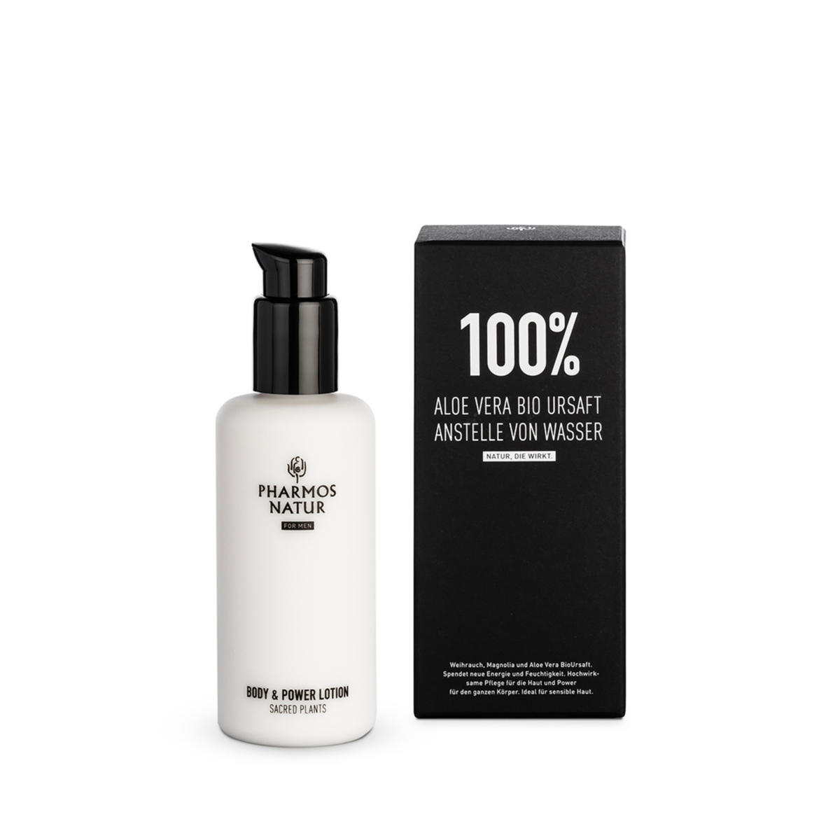 Body Lotion Nature of Men Körperlotion mit Bio Aloe Vera, Jojobaöl und Weihrauch für die tägliche Körperpflege