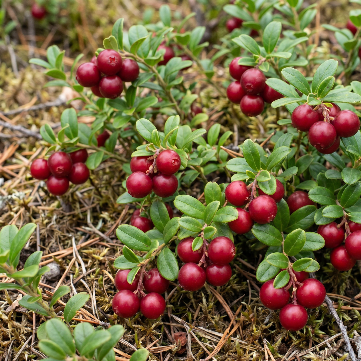 Cranberry (Vaccinium macrocarpon) – leuchtend rote Beere mit antioxidativen Pflanzenstoffen und natürlicher Pflanzenkraft.