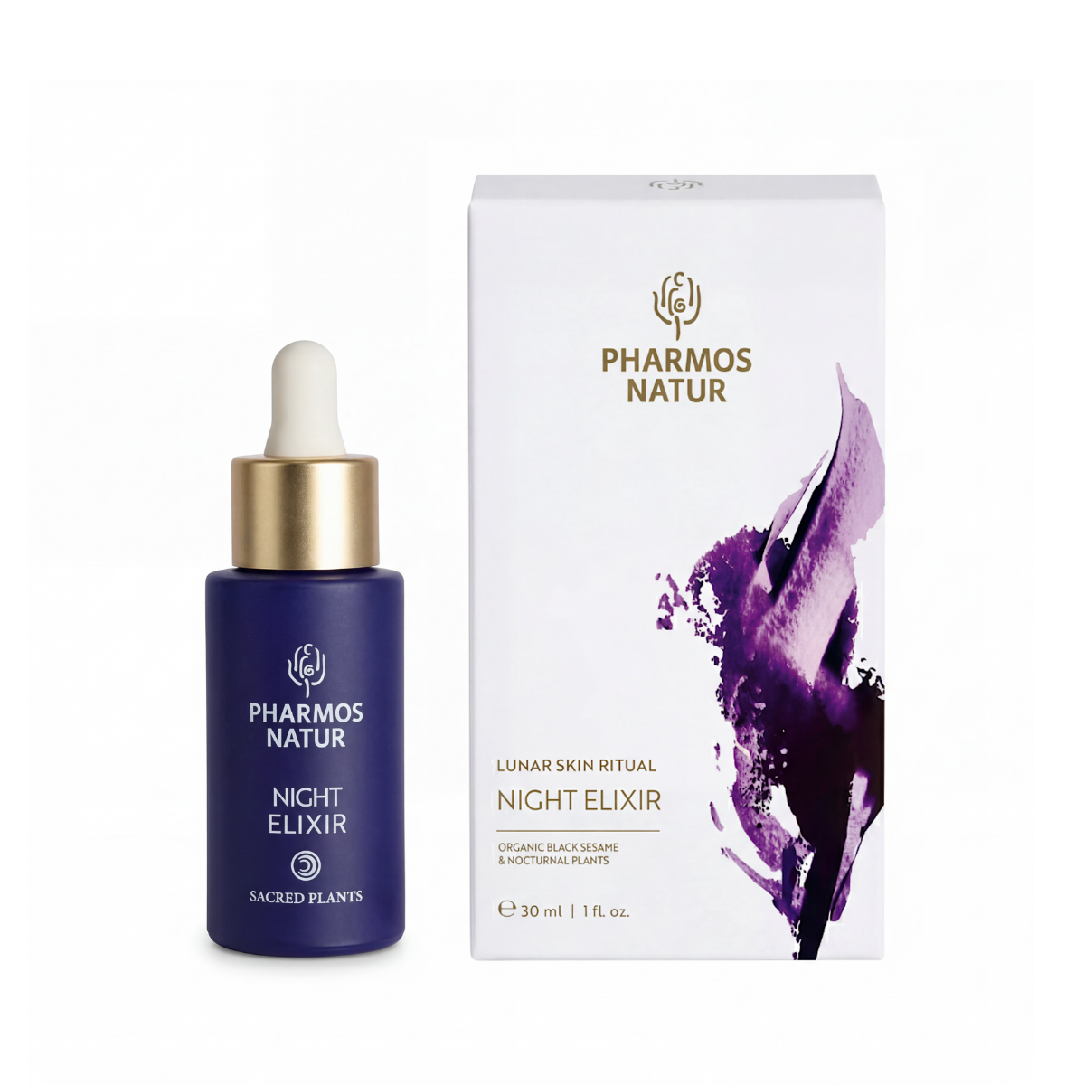Night Elixir Gesichtsöl mit Schwarzem Sesam Ursamenöl, Bakuchiol und Kamelienöl für die nächtliche Gesichtspflege