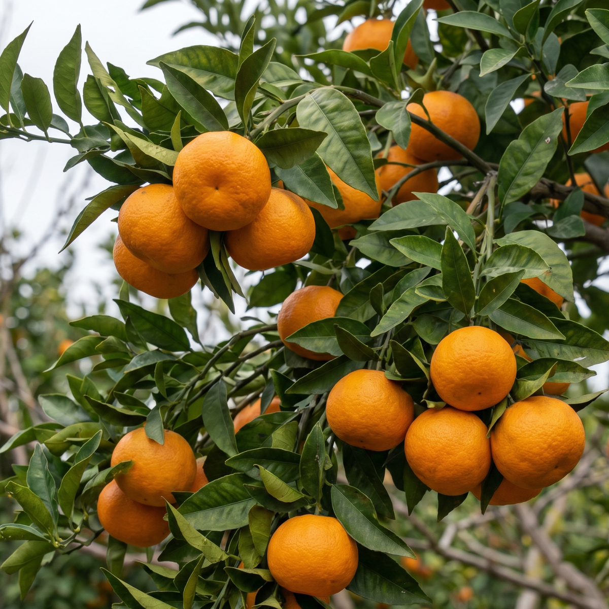 Rote Mandarine (Citrus reticulata) – charaktervolle Zitrusfrucht mit intensivem Aroma und strahlender Farbgebung.