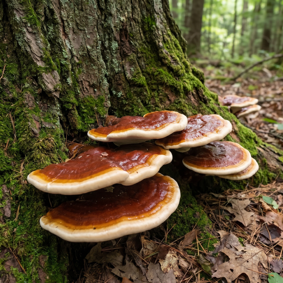 Reishi (Ganoderma lucidum) – traditionsreicher Pilz, der in der ostasiatischen Kultur seit Jahrhunderten als Pilz des langen Lebens bekannt ist.