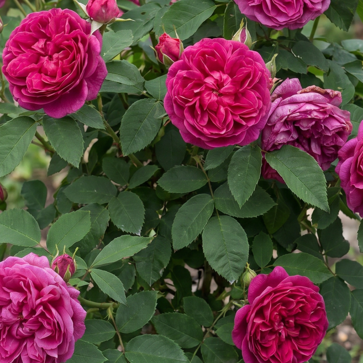 Damaszener Rose (Rosa damascena) – traditionsreiche Duftrose mit zarten Blüten und charakteristischem Rosenaroma.