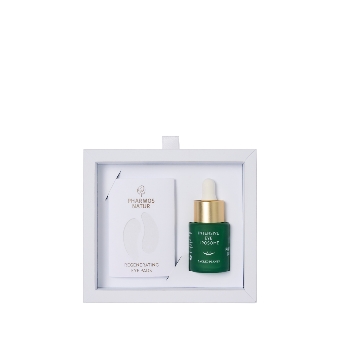 Intensive Eye Liposome Set mit Augengel, Bio Aloe Vera, Spirulina und wiederverwendbaren Silikon Eye Pads