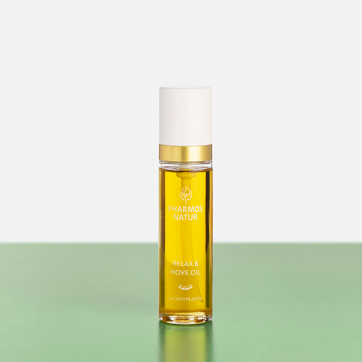 gelbes Relax and Move Oil Produktbild