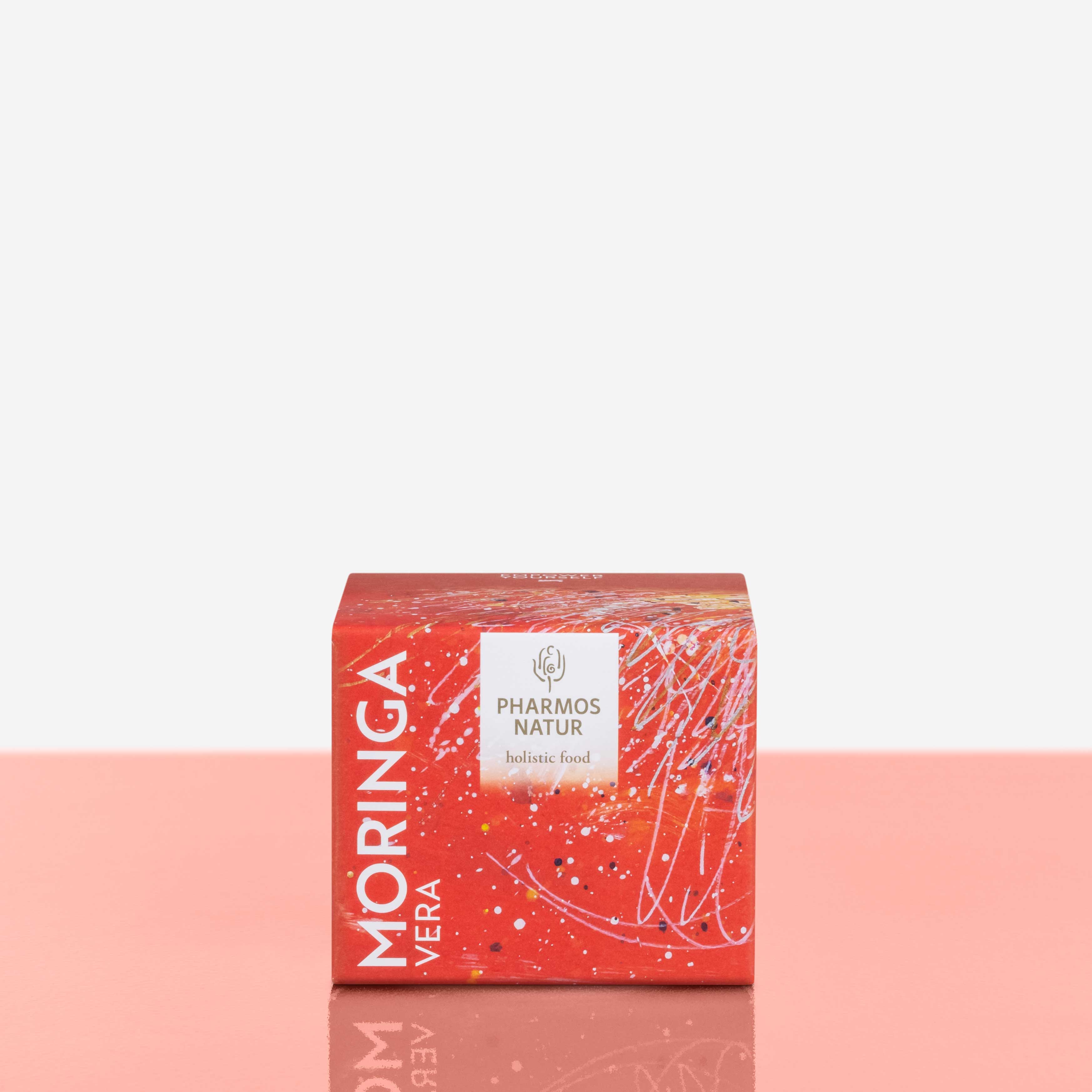 Moringa Vera rote Verpackung Produktbild