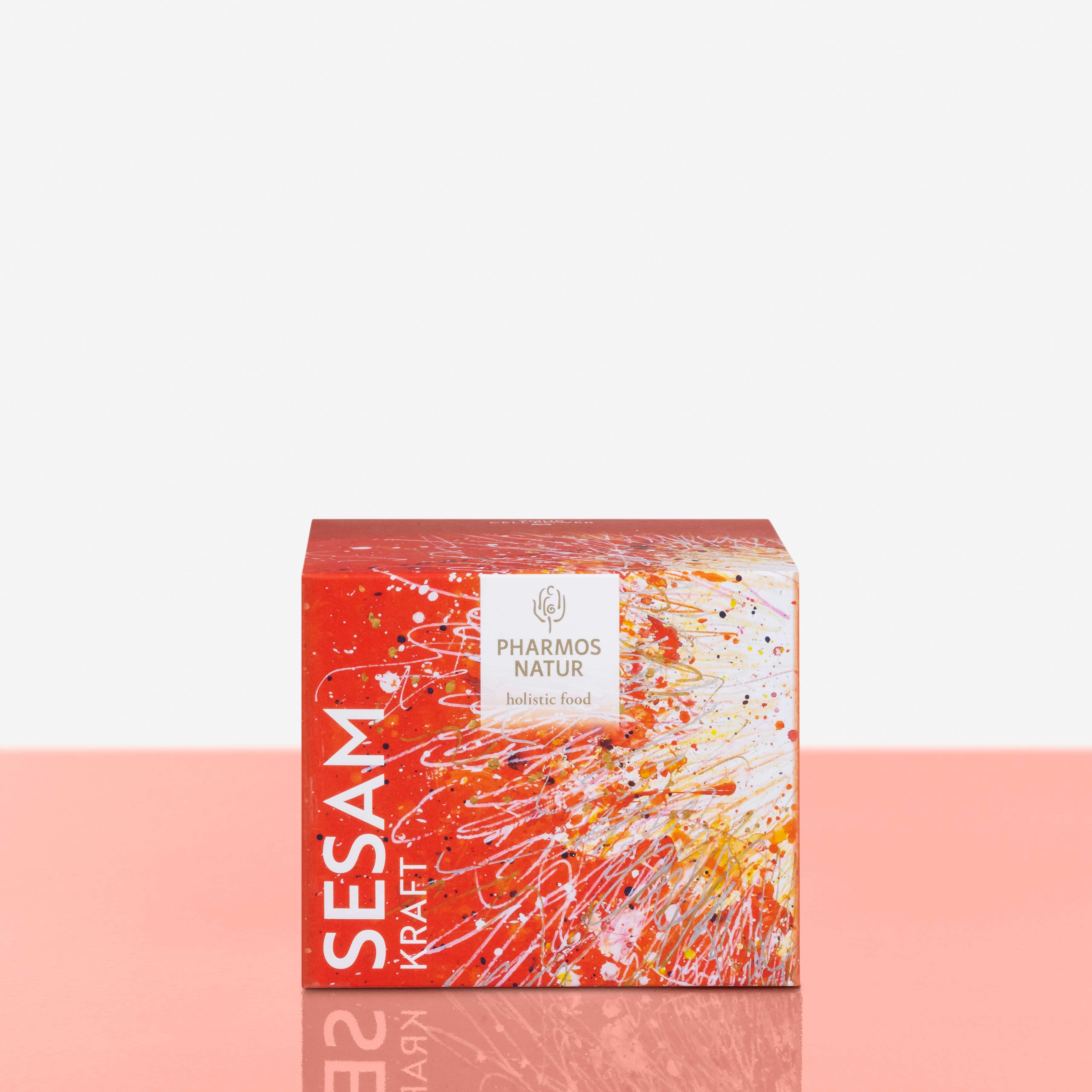 Sesamkraft orangene Verpackung Produktbild