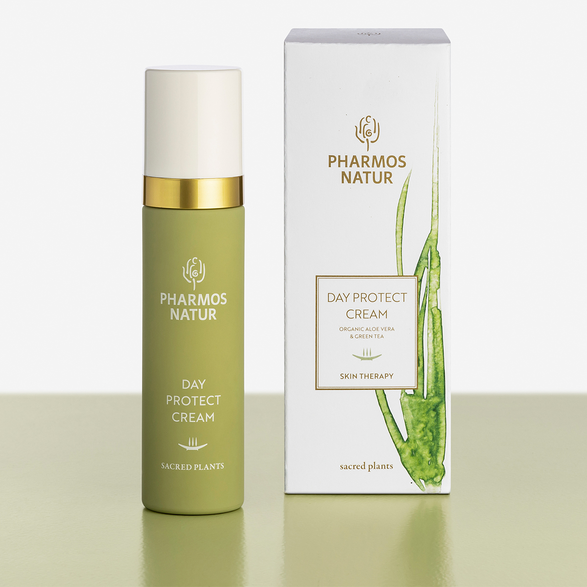 hellgrüne Day protect Cream Produktbild