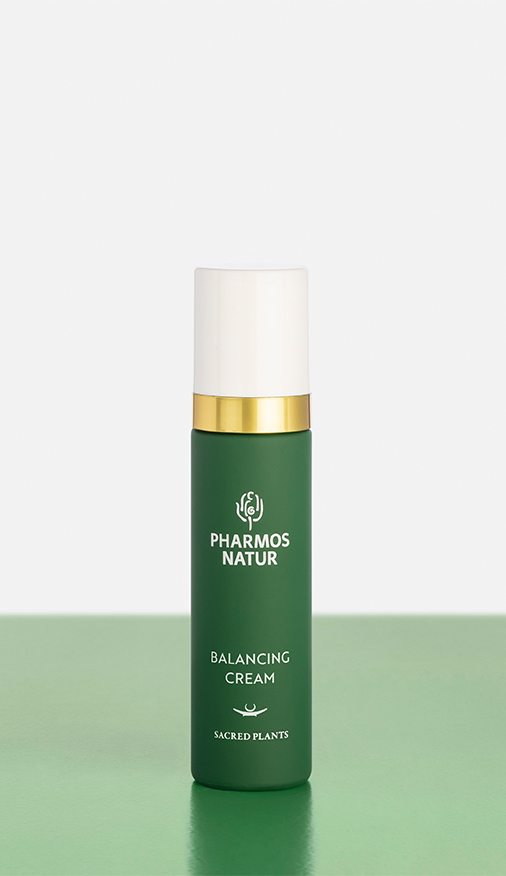 Grüne Balancing Cream Produktbild mit Verpackung